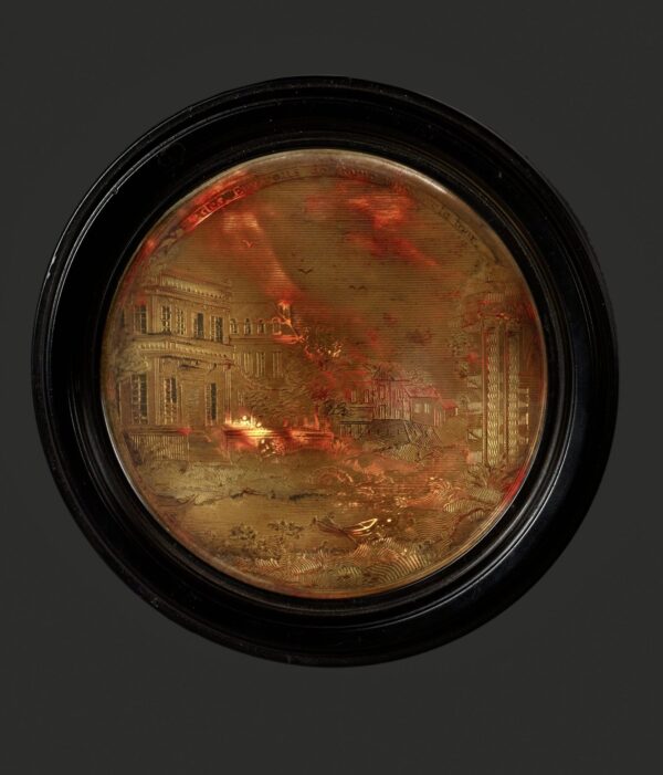 Compigné painting representing a view of Rome's surroundings - Image 2