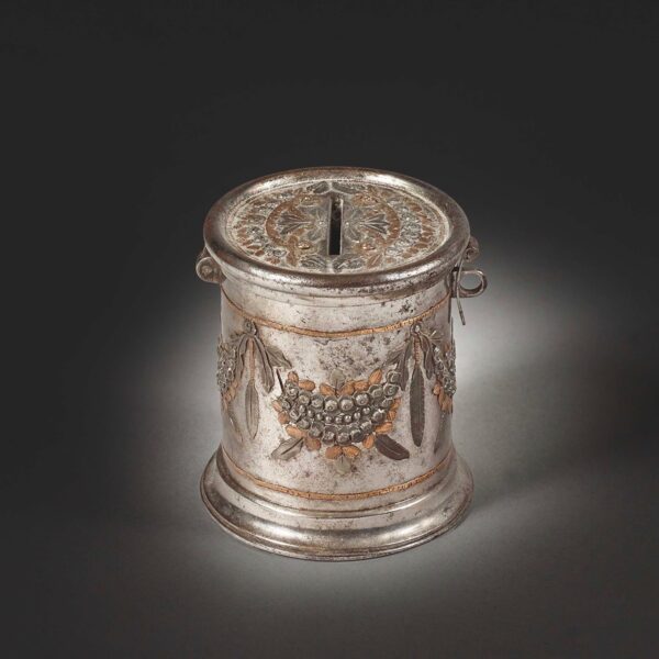 Polished steel moneybox from Tula