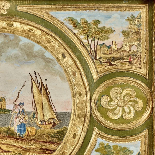 Pair of rectangular Compigné paintings representing the port of Marseille - Image 7