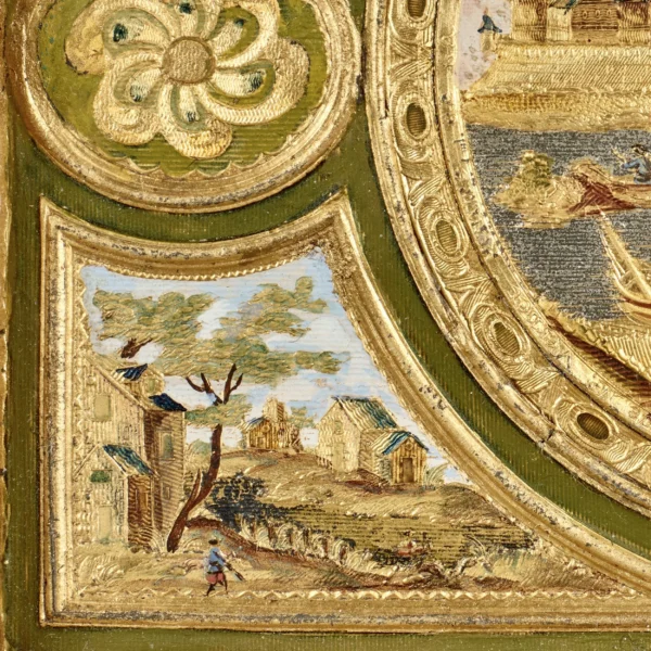 Pair of rectangular Compigné paintings representing the port of Marseille - Image 9