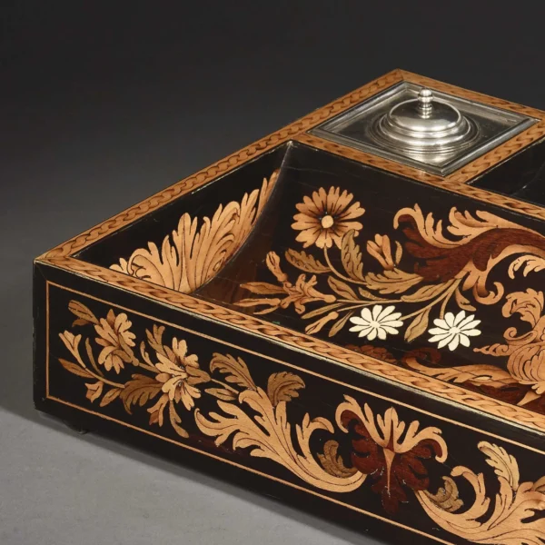 Inkstand with flower marquetry - Image 4