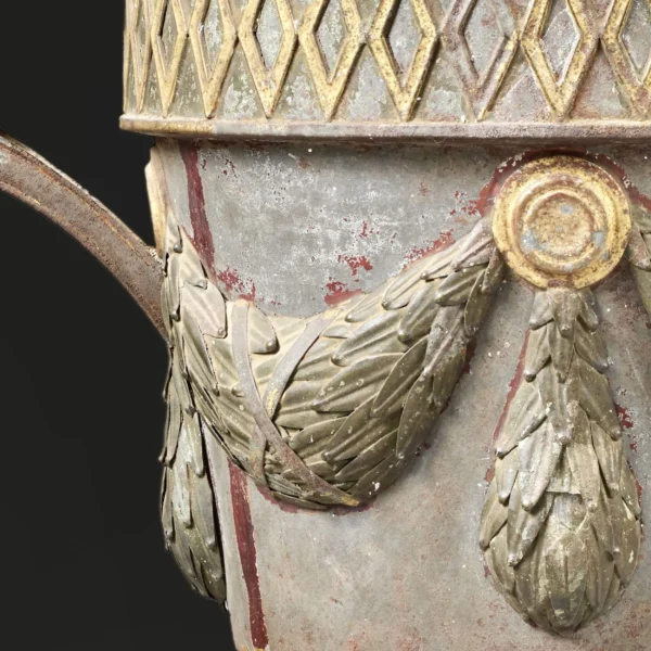 Fountain in painted and gilded tin - Image 2