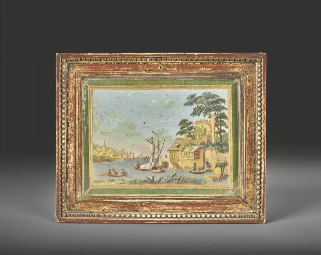 Compigné painting depicting a view of the surroundings of Francfort-sur-le-Main