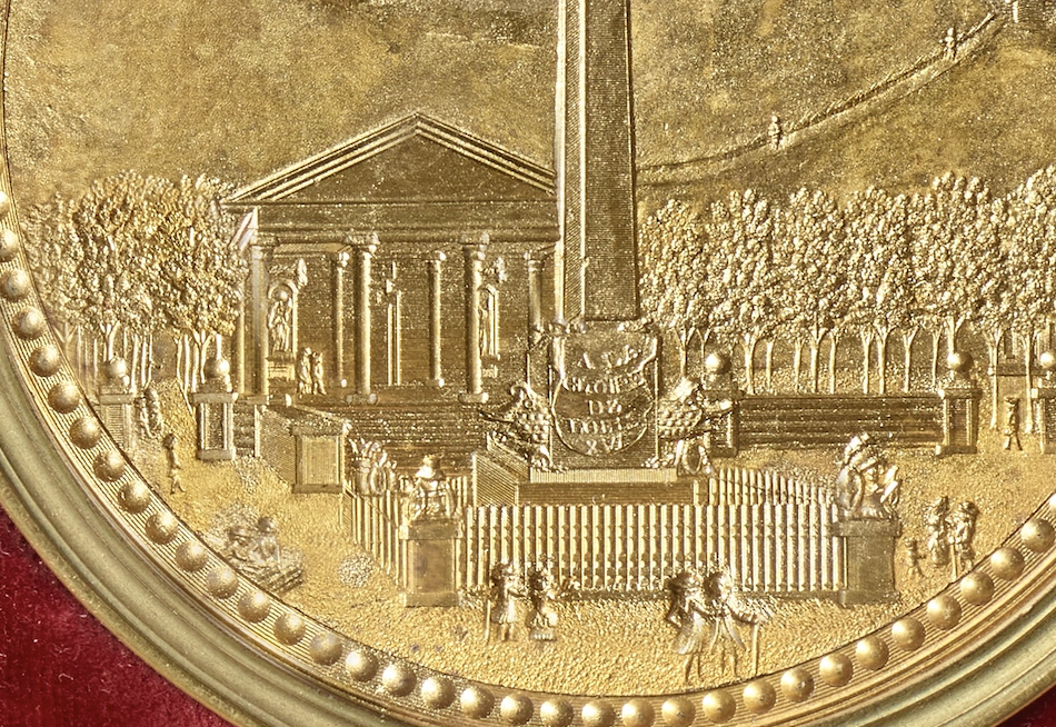 Painting in Compigné depicting the obelisk at Port-Vendres square - Image 3