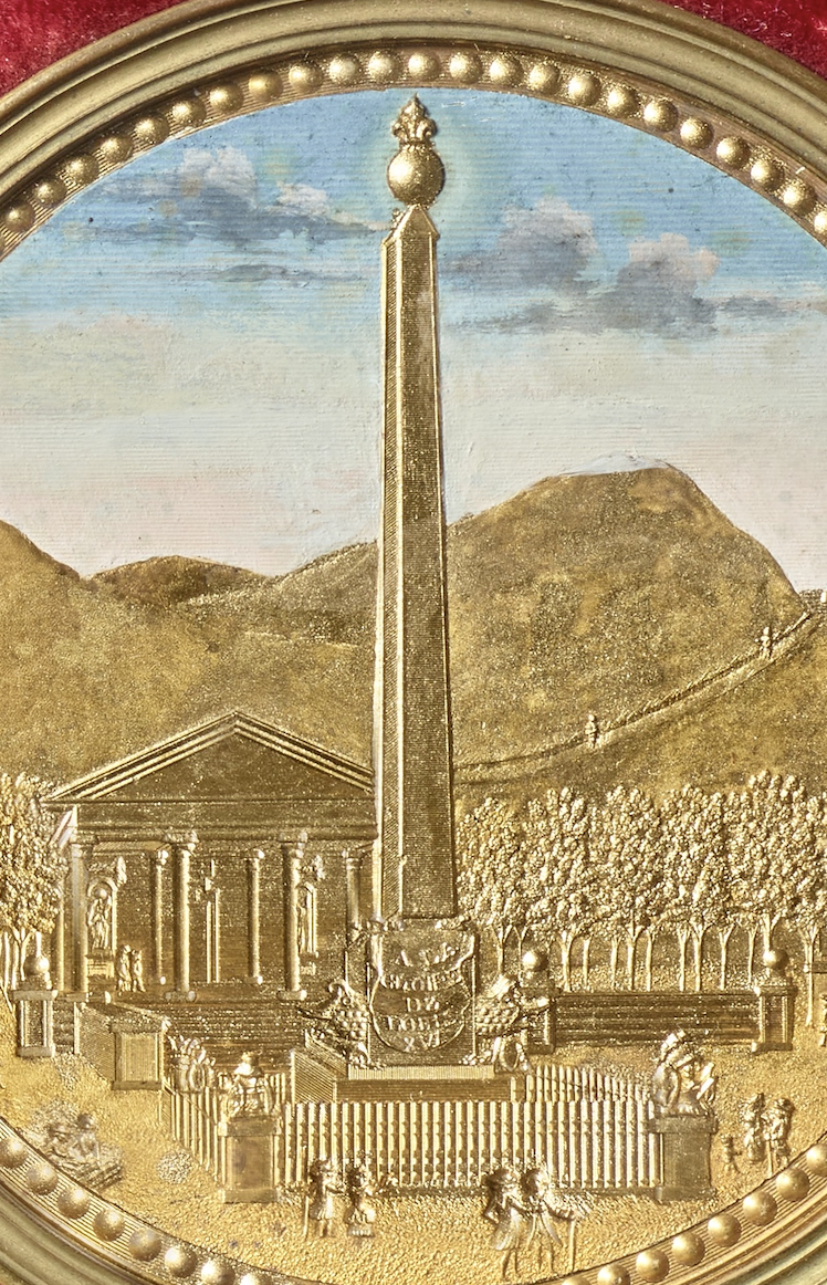 Painting in Compigné depicting the obelisk at Port-Vendres square - Image 5