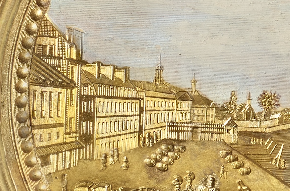 Tableau en Compigné représentant le port de Bordeaux vu du quai des Farines – Image 4