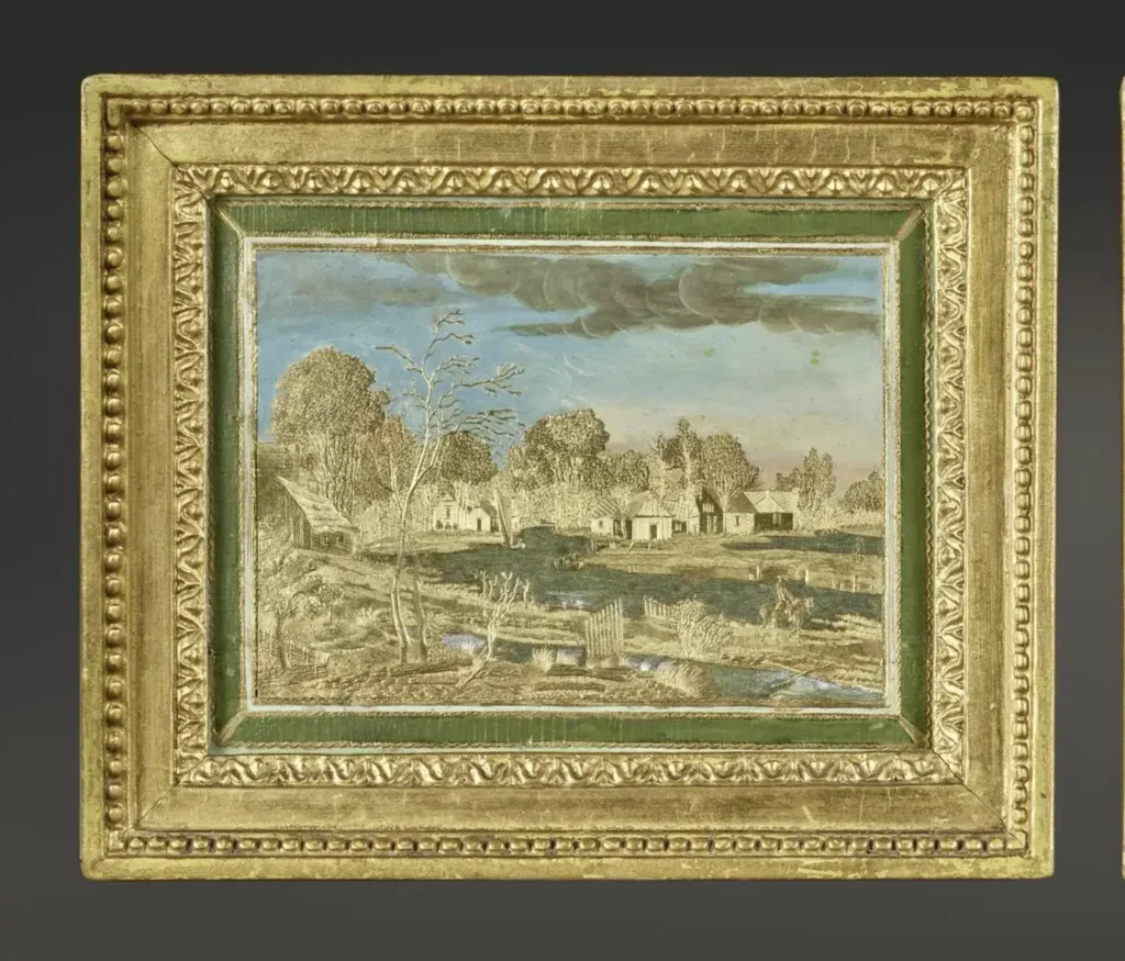 Pair of Compigné paintings depicting a view of the surroundings of Utrecht and a view of the Ypres canal at Furnes