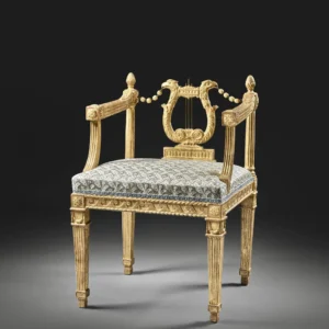 Openwork Lyre-back armchair